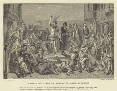 Solomon Eagle Preaching During the Plague of London by Paul Falconer Poole